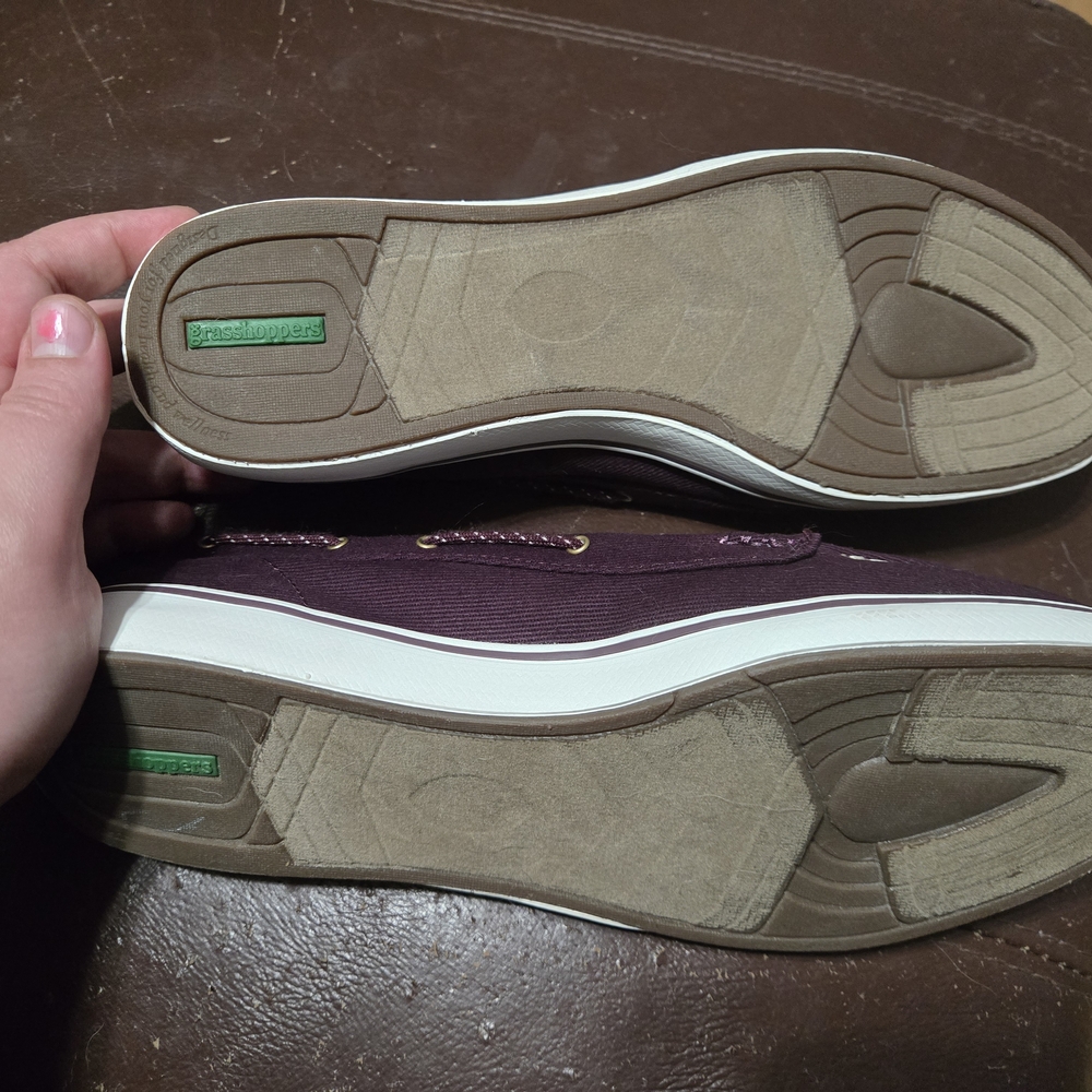 Grasshoppers Women's Plum Canvas Loafers 8.5 Boat Shoe Casual Slip-Ons Comfort - Picture 6 of 7